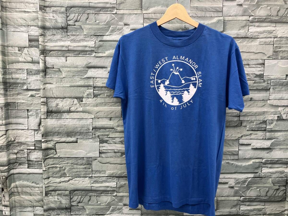 HANES/ 半袖Tシャツ/FIFTY-FIFTY/ブルー/青/L42-44
