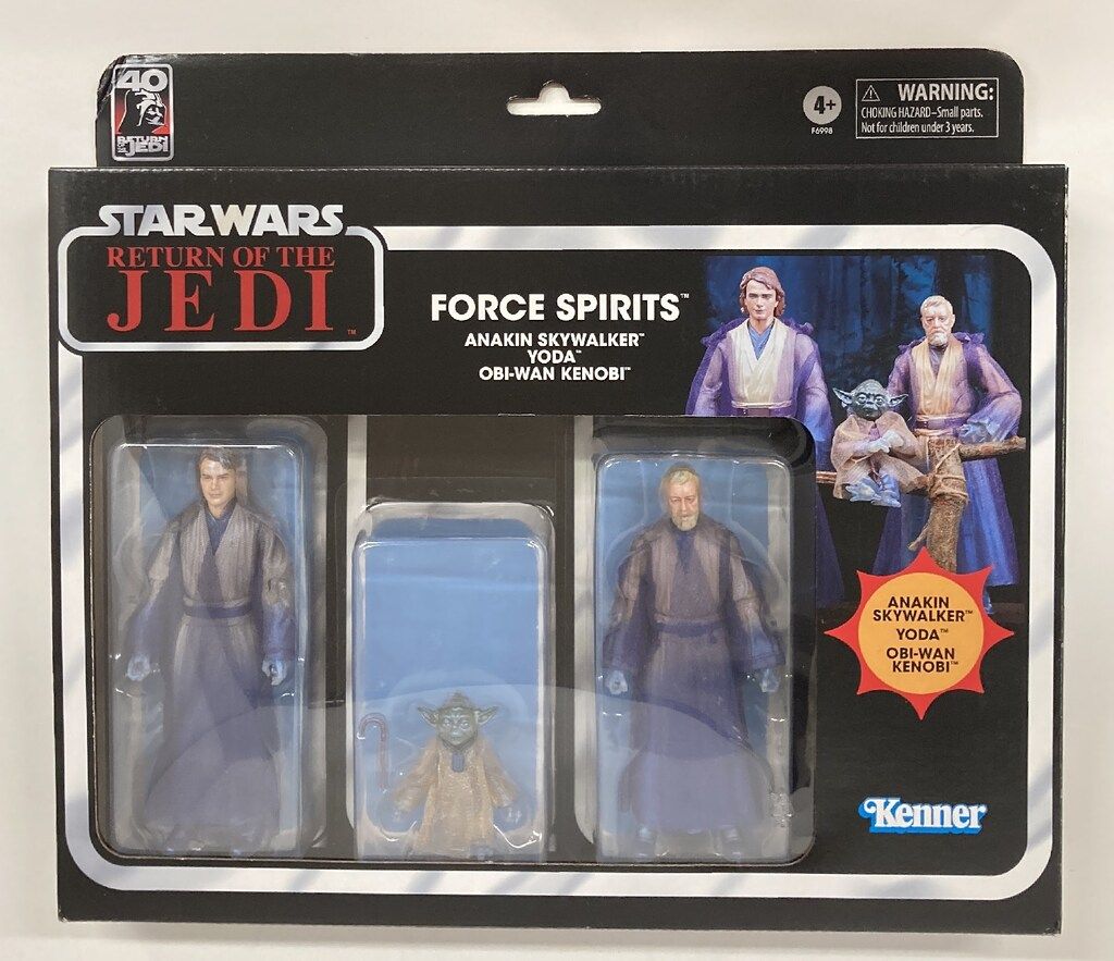 HASBRO THE BLACK / 40 RETURN OF THE JEDI FORCE SPIRIT / ANAKIN SKYWALKER / YODA / OBI WAN KENOBI 6インチ