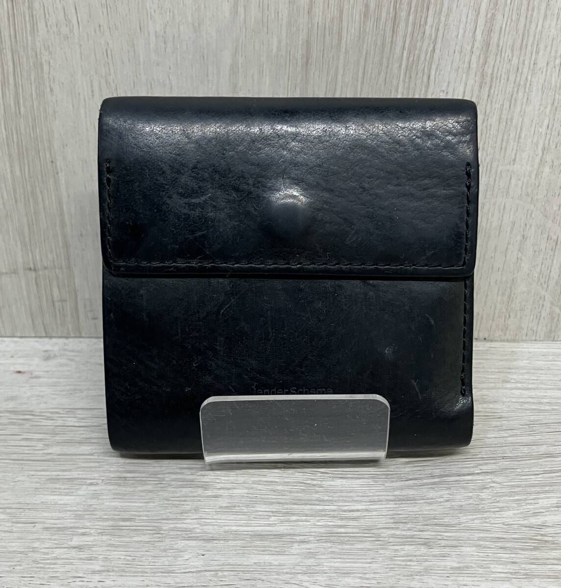Hender Scheme エンダースキーマ Clasp Wallet クラスプ ウォレット 折り財布 メンズ ブラック レザー 牛革 札入れ 小銭入れ