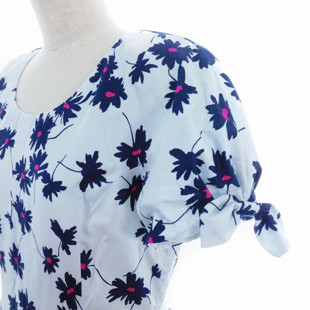 ハナエモリ HANAE MORI Boutique ワンピース ひざ丈 半袖 ラウンド