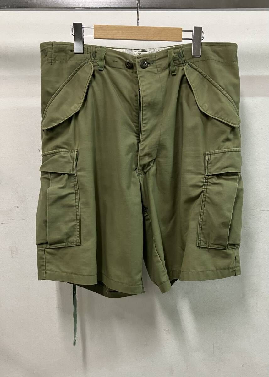 US ARMY ユーエスアーミー ハーフカーゴパンツ 70s~ M65 FIELD PANTS SERVALジップ ジップ開閉不可 サイズ不明 カーキ