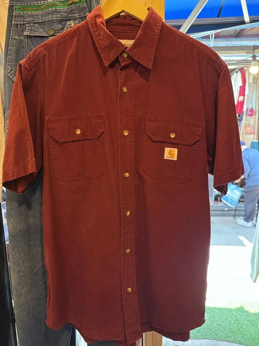 Carhartt カーハート バーガンディ 半袖 シャツ