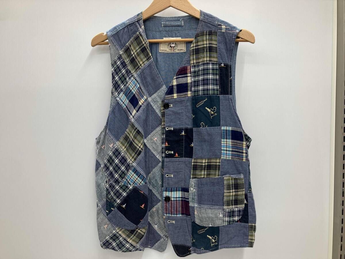 ENGINERED GARMENTS イングランドガメンツ　ベスト　パッワーク　ブルー