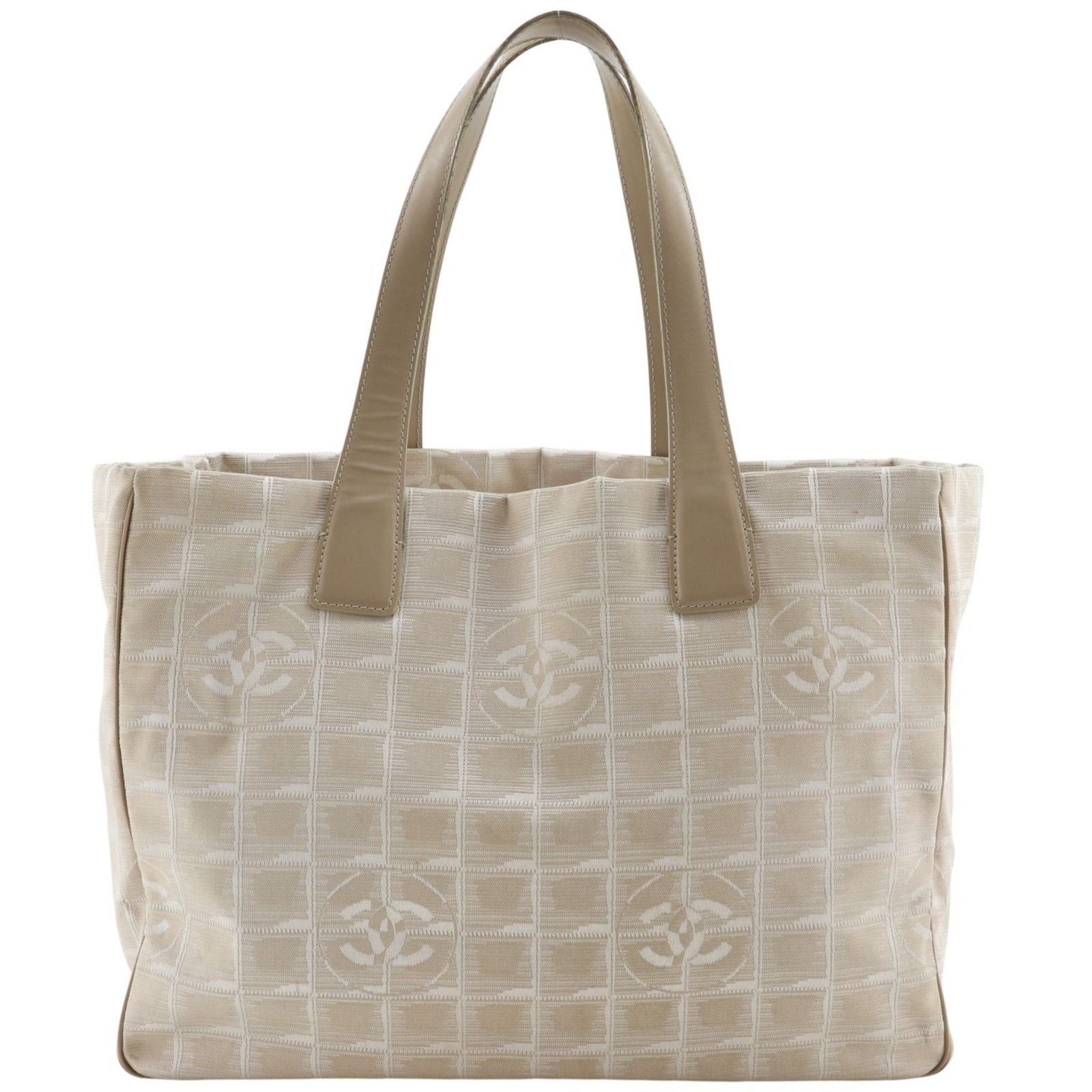 【CHANEL】シャネル ニュートラベルライン トートMM A15991 ナイロンキャンバス ベージュ レディース トートバッグ