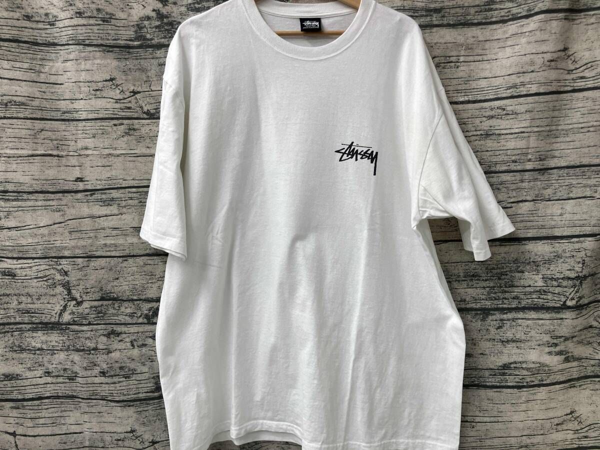 STUSSY ステューシー 半袖Tシャツ STOCK DOG TEE ホワイト XLｻｲｽﾞ