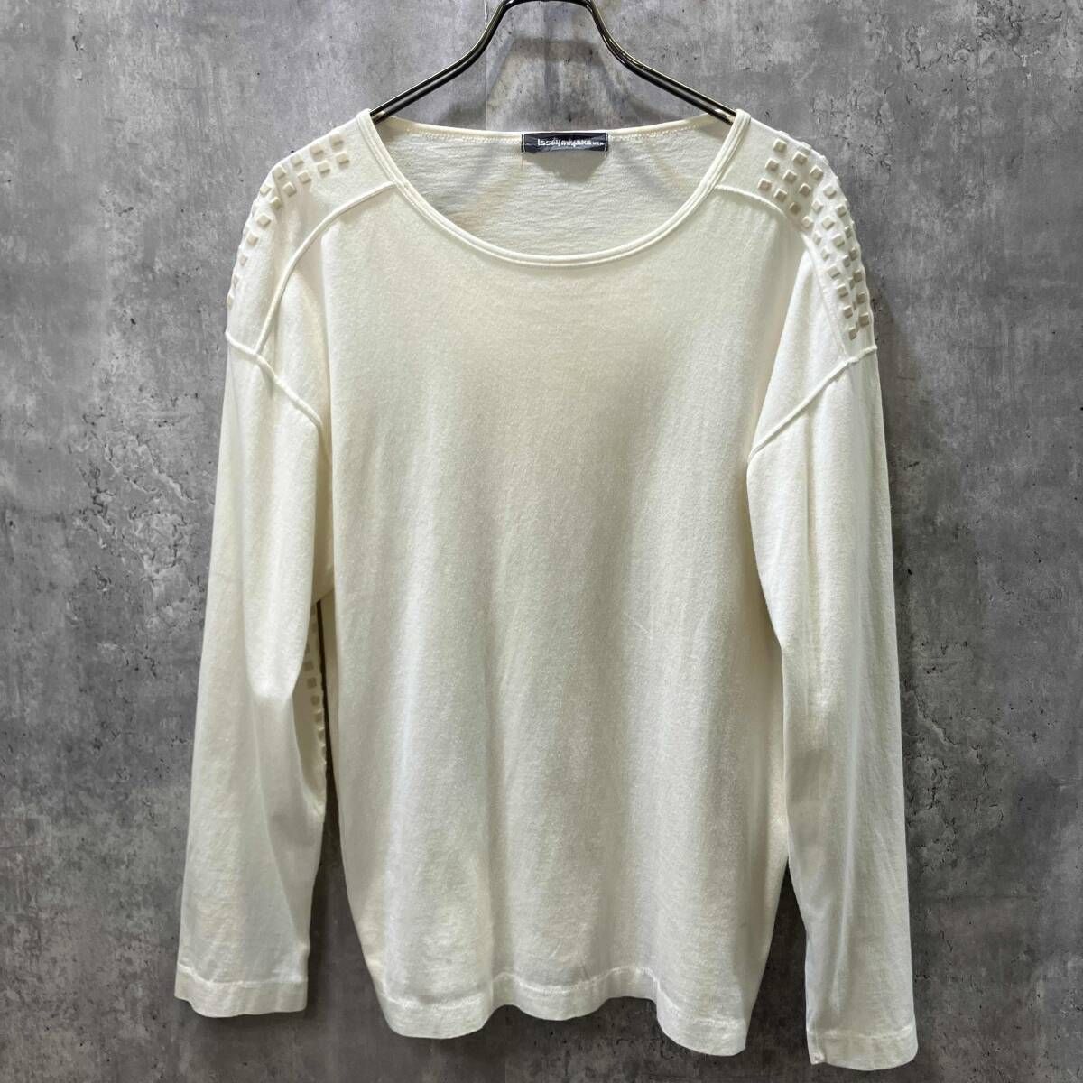 80s archive／ISSEY MIYAKE 筆タグ 立体加工ロングスリーブTシャツ 長袖Tシャツ イッセイミヤケ