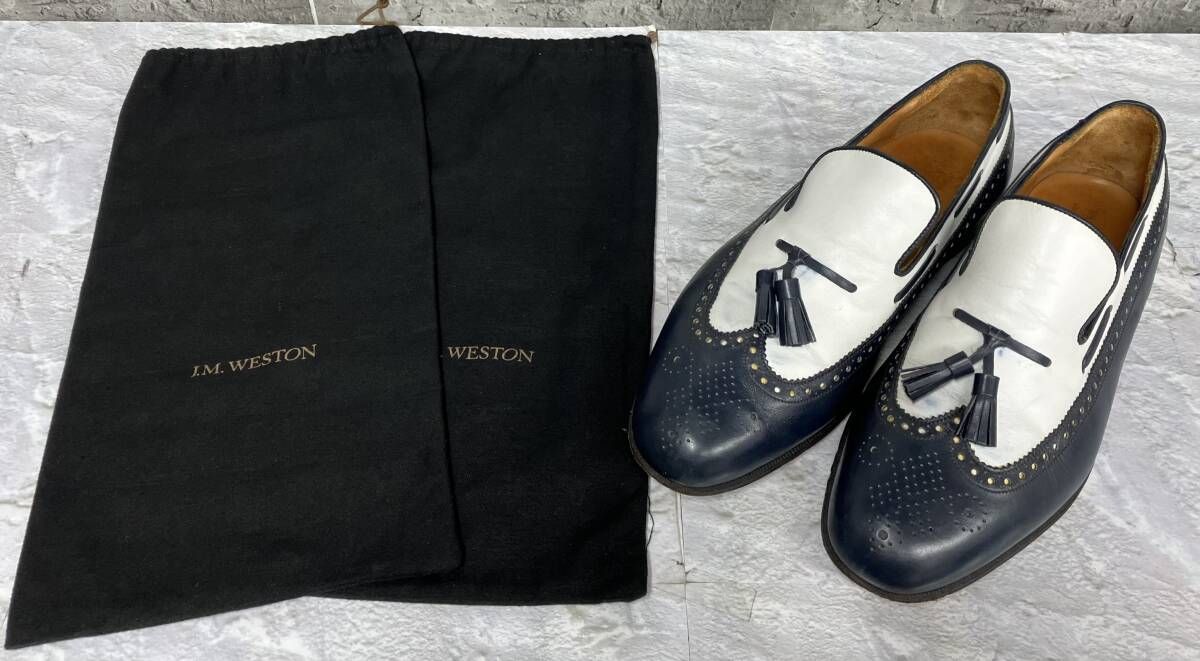 Jm weston ネイビー ローファー J M WESTON ジェイエムウエストン