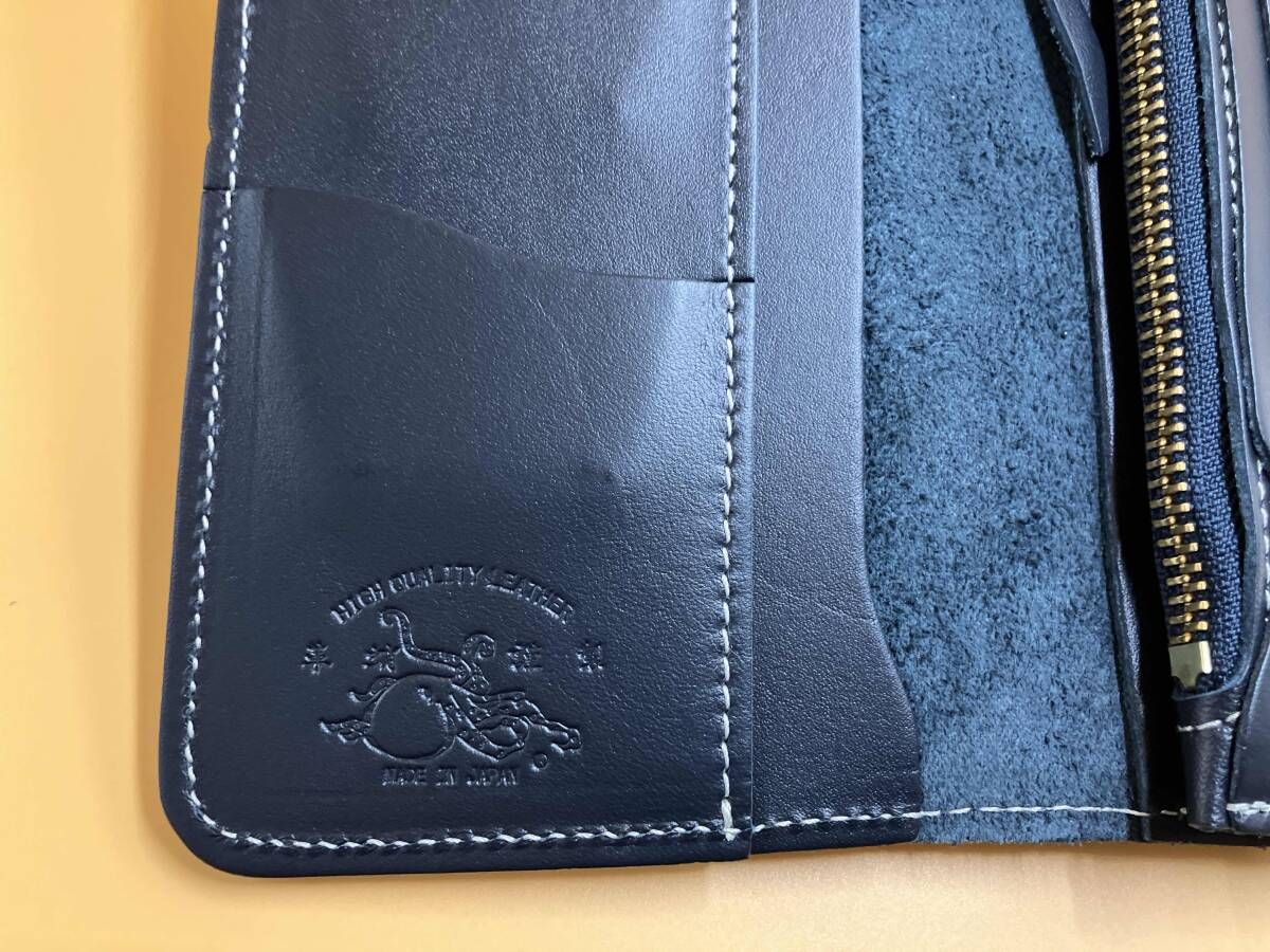 革蛸謹製かわたこきんせい::長財布 ネイビー系 - メルカリ