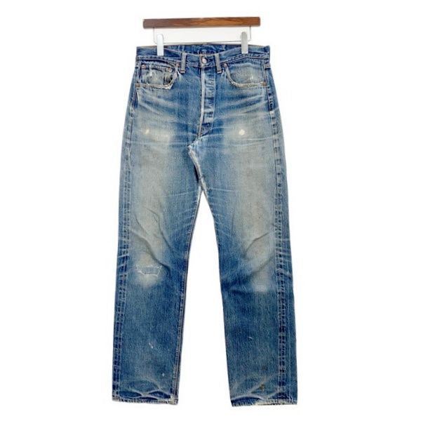 LEVI'S リーバイス 501 デニムパンツ 60s 70s 66 Big E ボタン裏6 脚長R 不均等V ジーンズ Gパン メンズ インディゴ ボトムス DM19048■