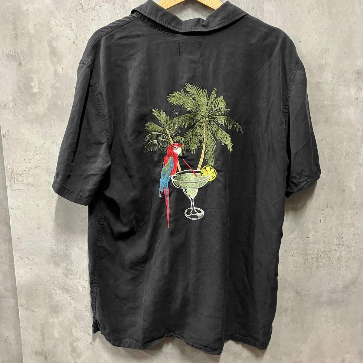 STUSSY バッグロゴ 鳥 刺繍 半袖シャツ ブラック サイズXL ステューシー 12,824円