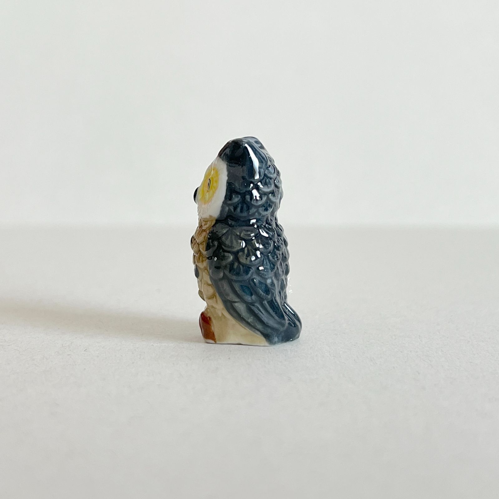 フェーヴ フクロウたち⑧ 2018年 フランス フェーブ ミニチュア陶器 m