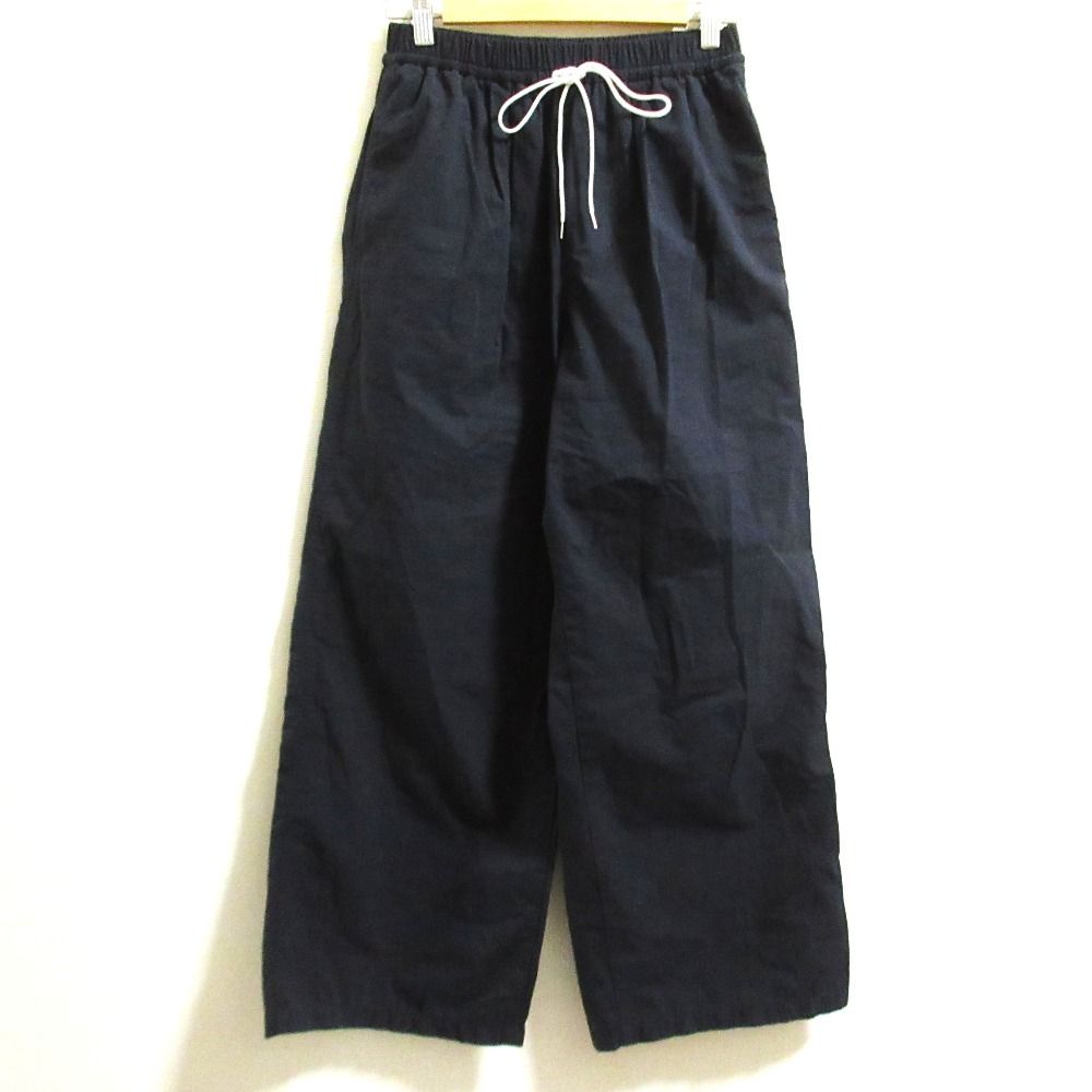 良品 24SS IENA イエナ ダンプマリンイージーパンツ サイズ38 ネイビー 