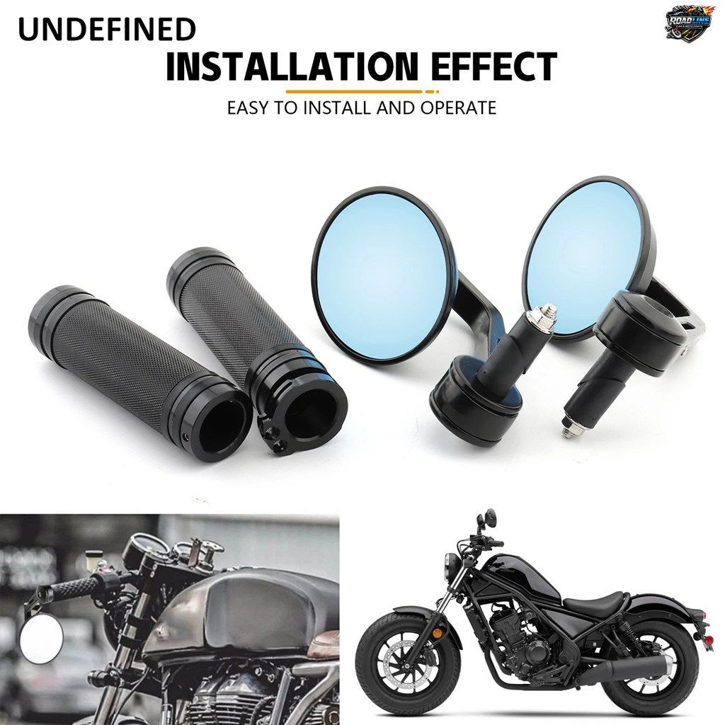 バーエンドミラー 22mm 7/8インチ ケーブル ハンドルバー サイド リアビュー ミラー ハーレー ストリート 750 500 XG750 XG500 2015-2020