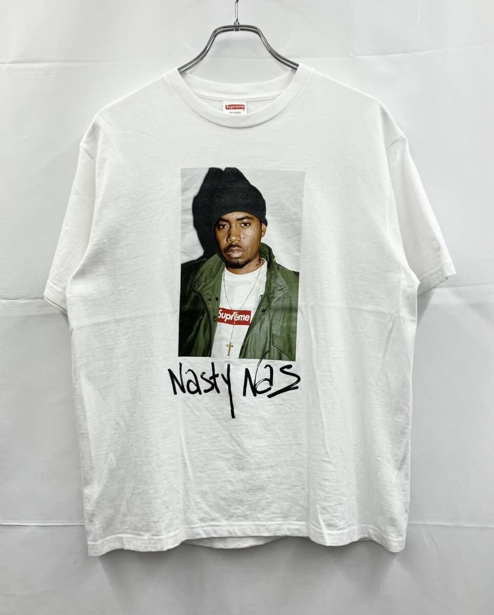Supreme シュプリーム 半袖Tシャツ 17FW Nas TEE ナズTシャツ 綿100% USA製 M ホワイト 夏