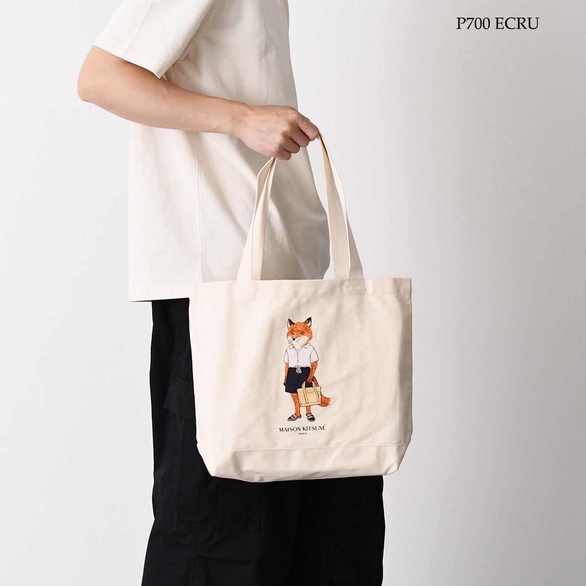 MAISON KITSUNE メゾン キツネ トートバッグ ドレスド フォックス