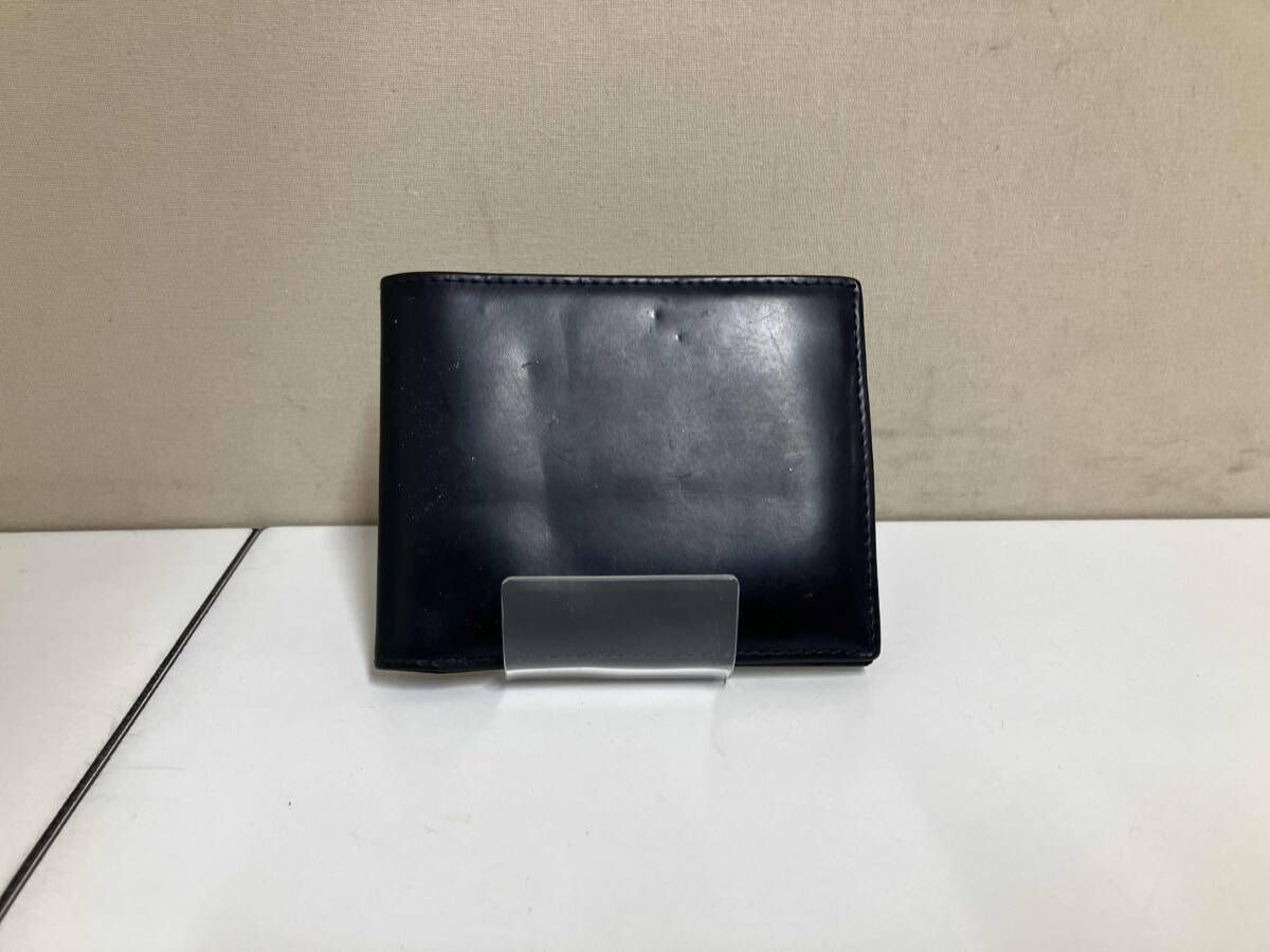 ETTINGER エッティンガー 2つ折り財布 小銭入れなし　ブライダルレザー ダークネイビー 紺 革財布 レザーウォレット