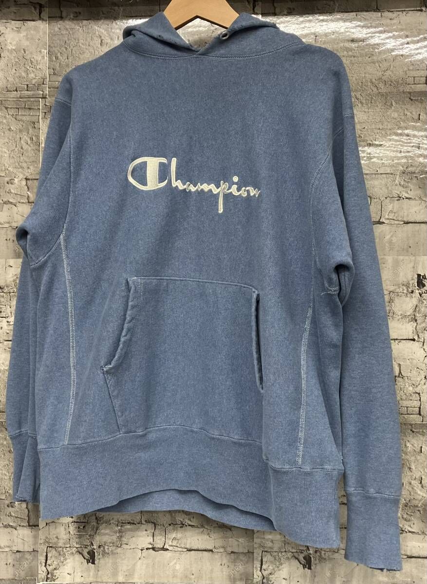 Champion チャンピオン REVERSE WEAVE パーカー ブルー サイズL