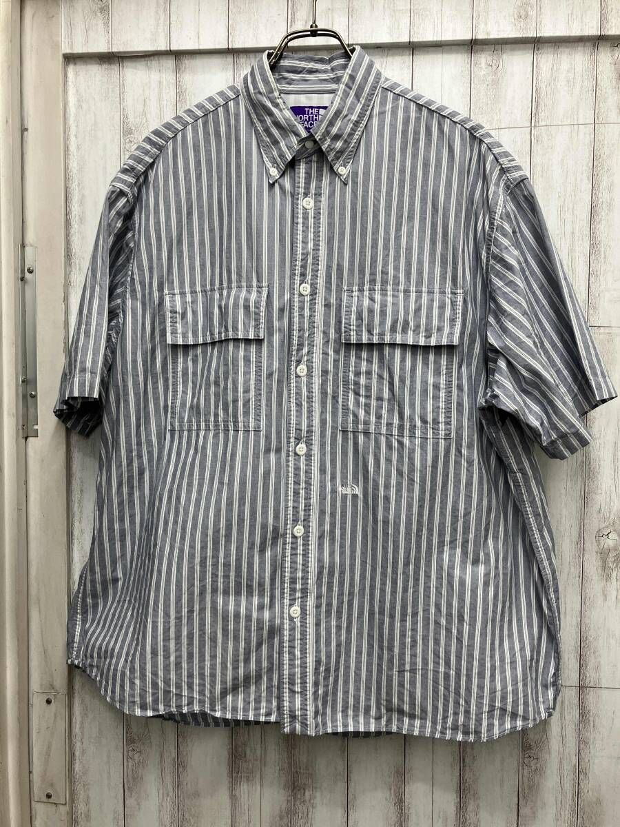 THE NORTH FACE PURPLE LABEL/#袖シャツ/25SS N25SG136 ストライプボタンブル