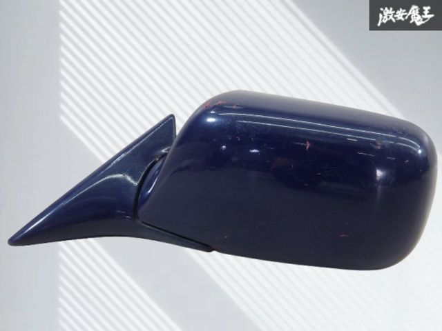 SUBARU スバル 純正 GC8 インプレッサ 4ドア ドアミラー サイドミラー 左 左側 助手席側 可倒式 手動格納 紺色系 ソリッド OEW5069 即納 棚