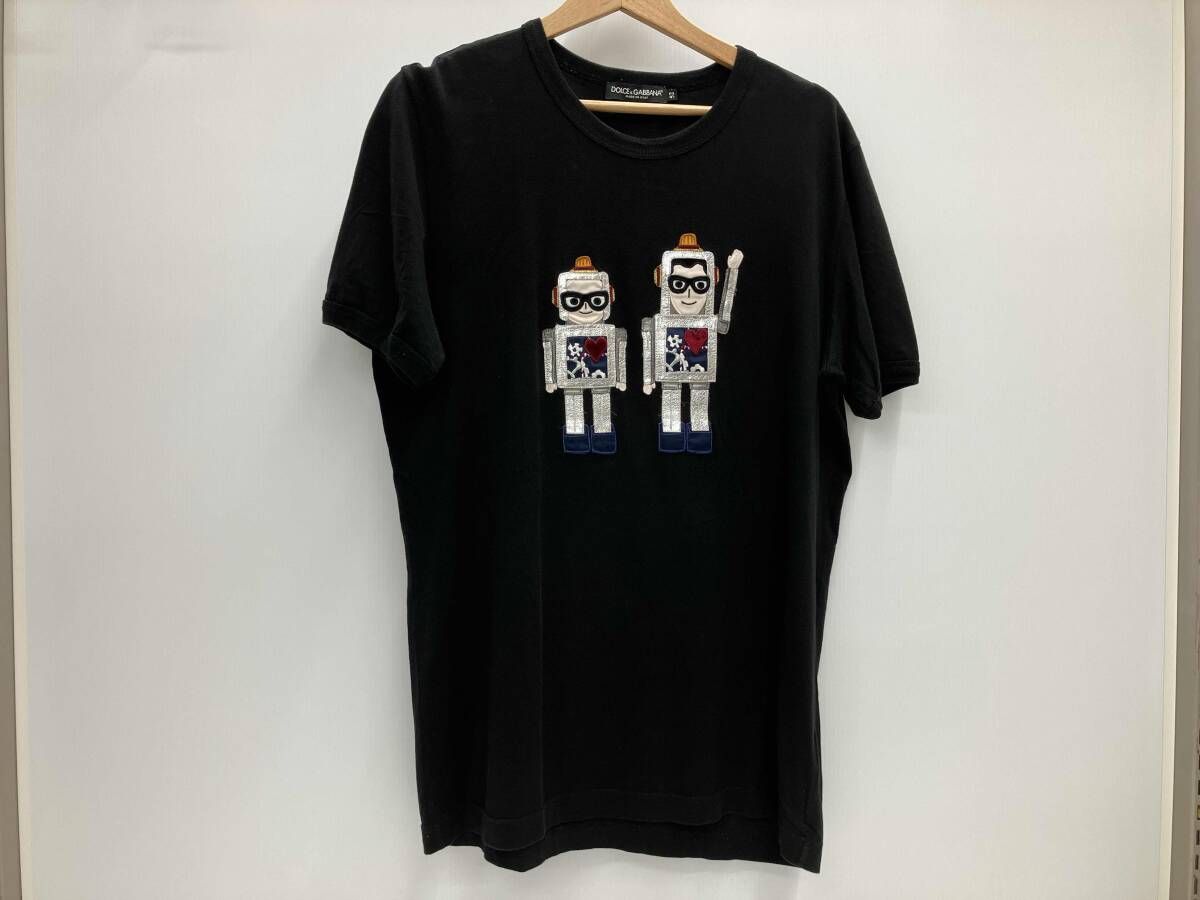 DOLCE & GABBANA ドルチェガッバーナ　半袖Tシャツ　ロボット　イタリア製　ブラック