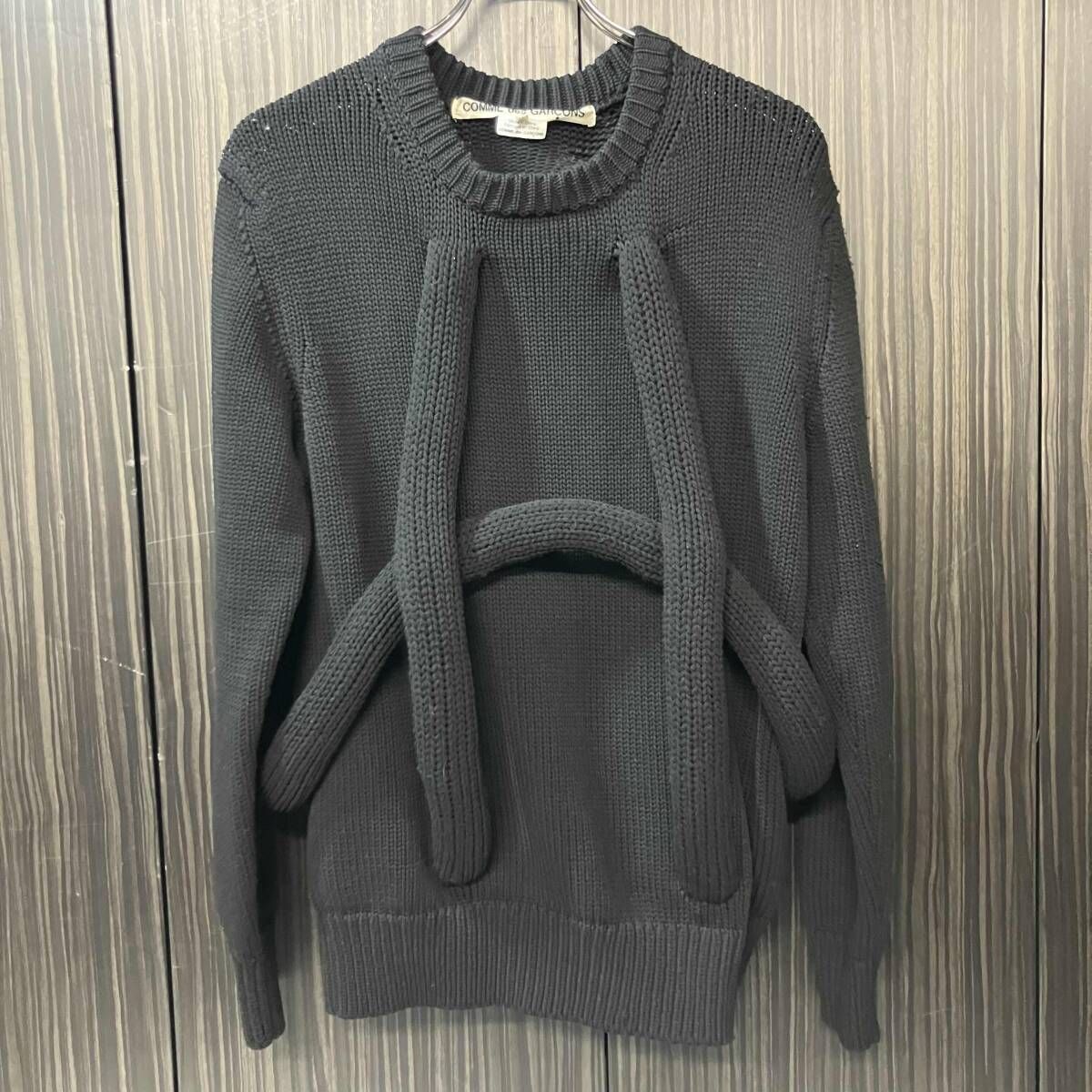 23aw COMME des GARCONS ボンテージニット サイズXS ブラック コムデギャルソン GL-N007