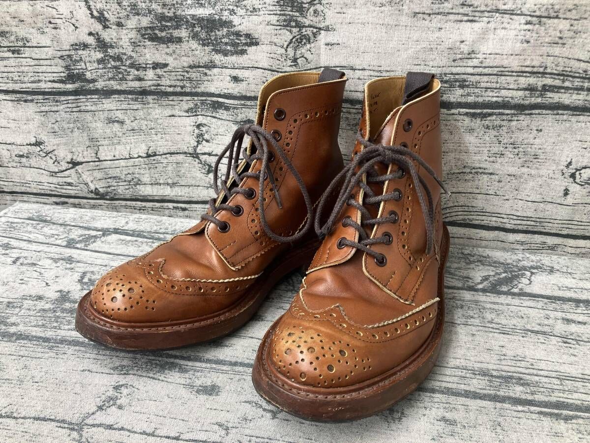 Trickers トリッカーズ ブーツ イングランド製 M2508 Malton 25.5cm ウィングチップブーツ ブラウン