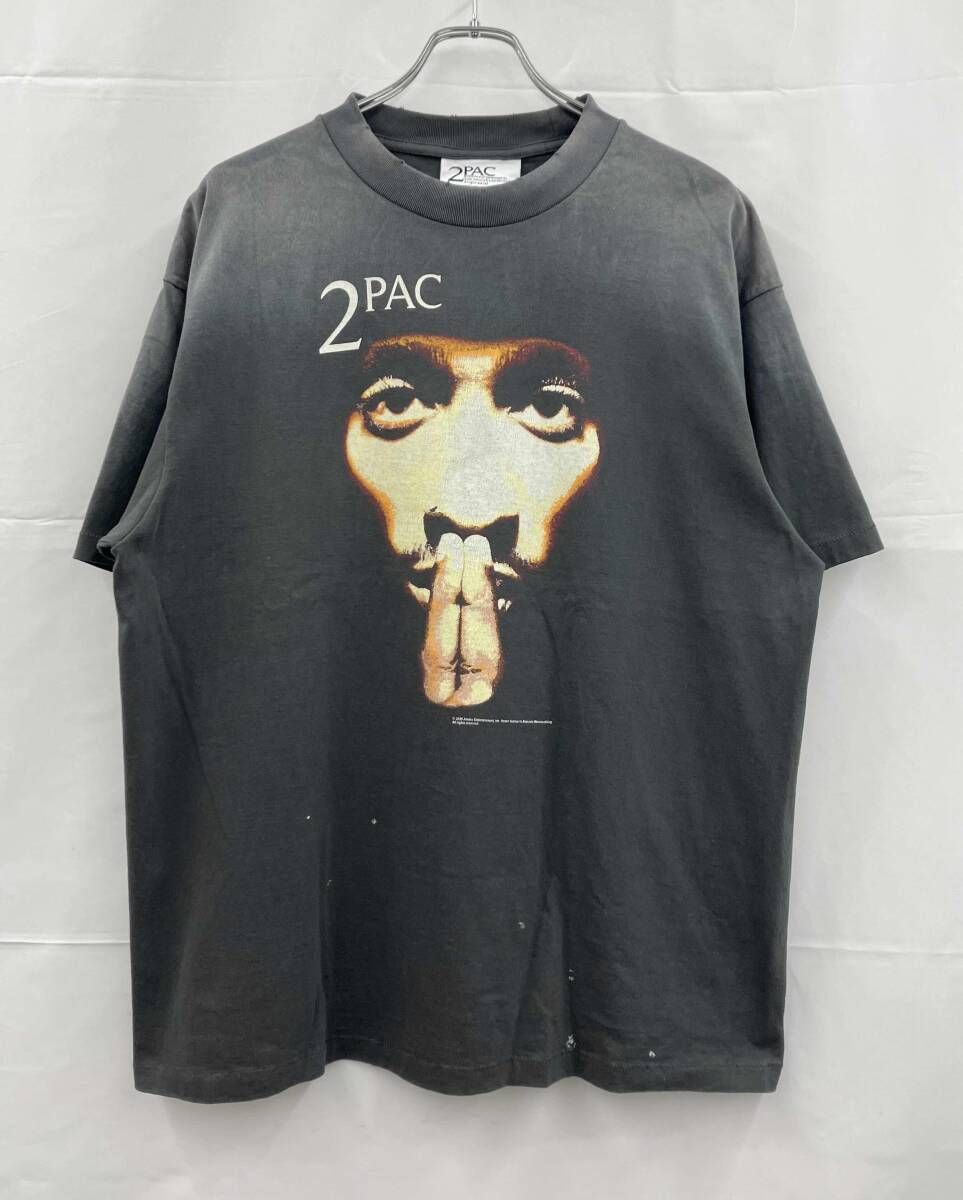 SAINT Mxxxxxx X 2PAC セントマイケル×ツーパック 半袖Tシャツ SM-HR8-0000-C14 綿100% 日本製 M グレー 夏
