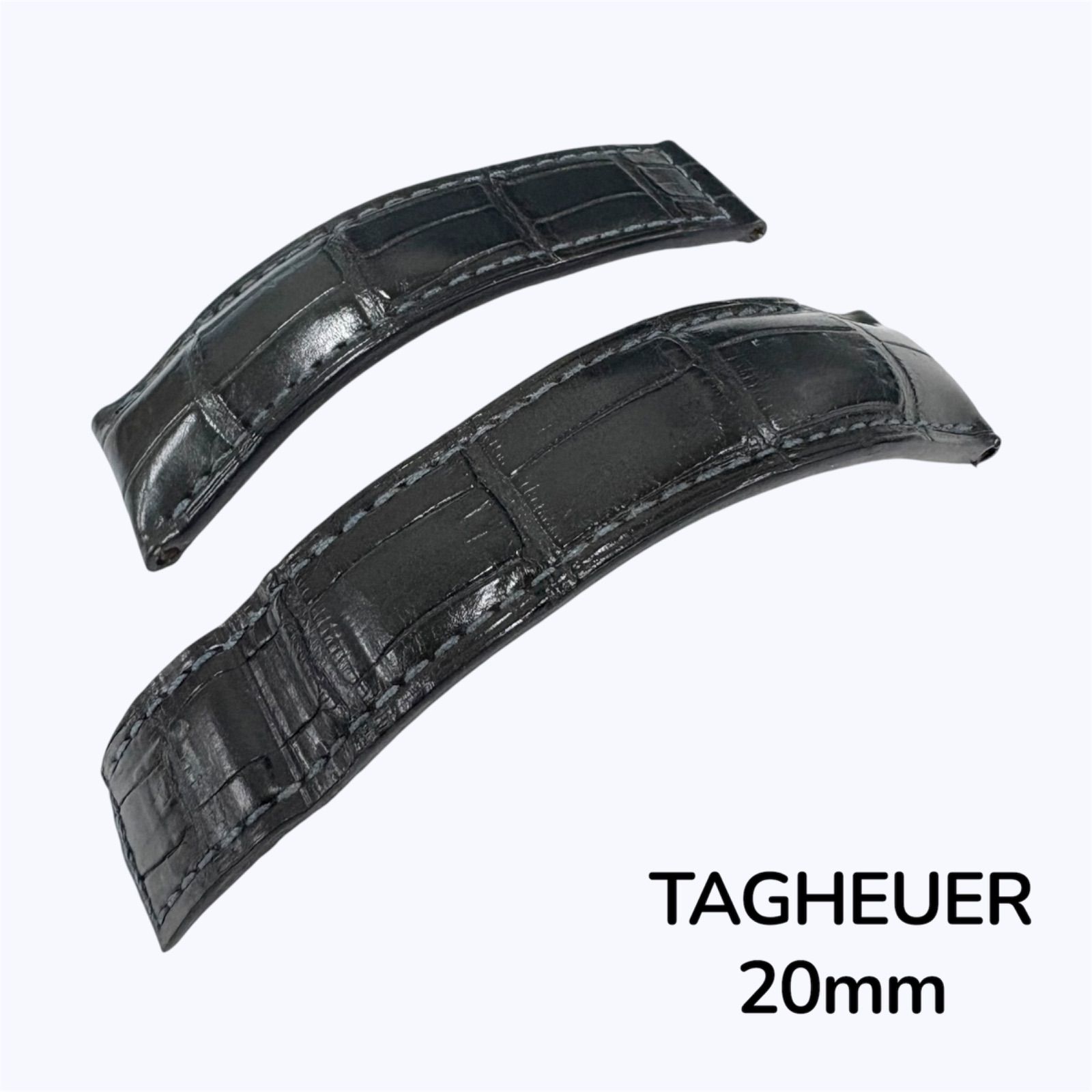 中古品】時計バンド TAG Heuer タグホイヤー 純正 20mm レザーベルト D