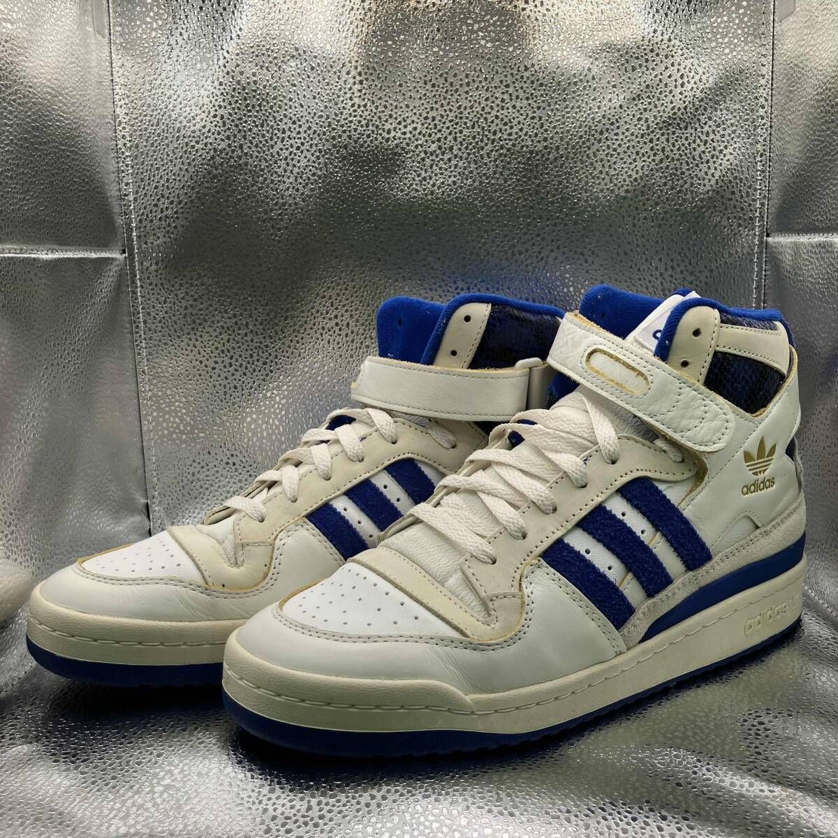 adidas スニーカー FZ6300 FORUM 84 HI サイズ27.5 ブルー×ホワイト アディダス