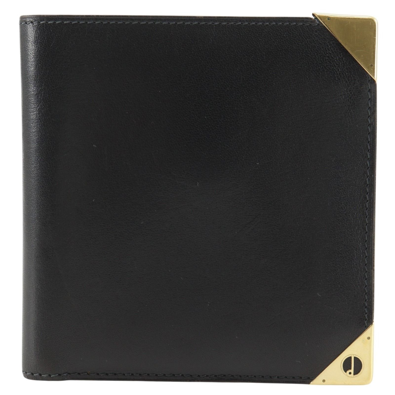 【Dunhill】ダンヒル レザー 黒 メンズ 二つ折り財布