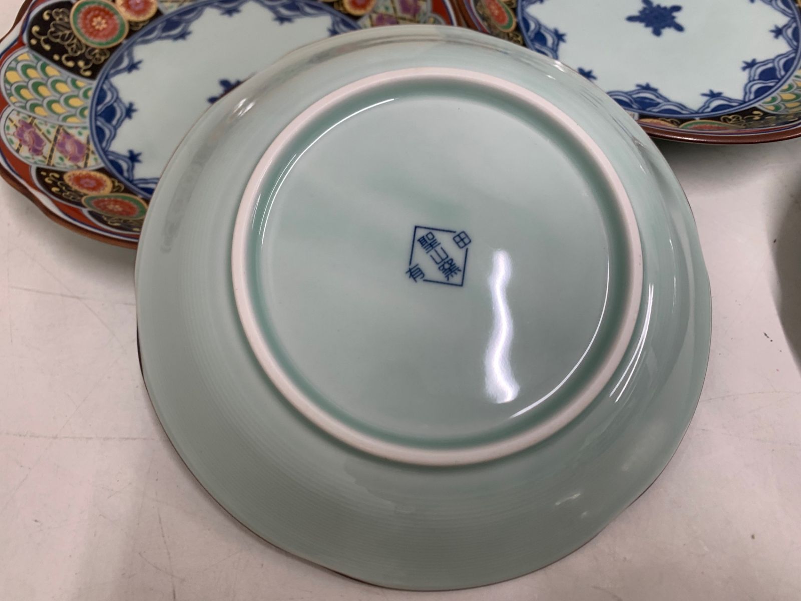 未使用☆ 有田焼 聖山窯 染錦古伊万里 銘々皿 5客セット 小皿 和食器