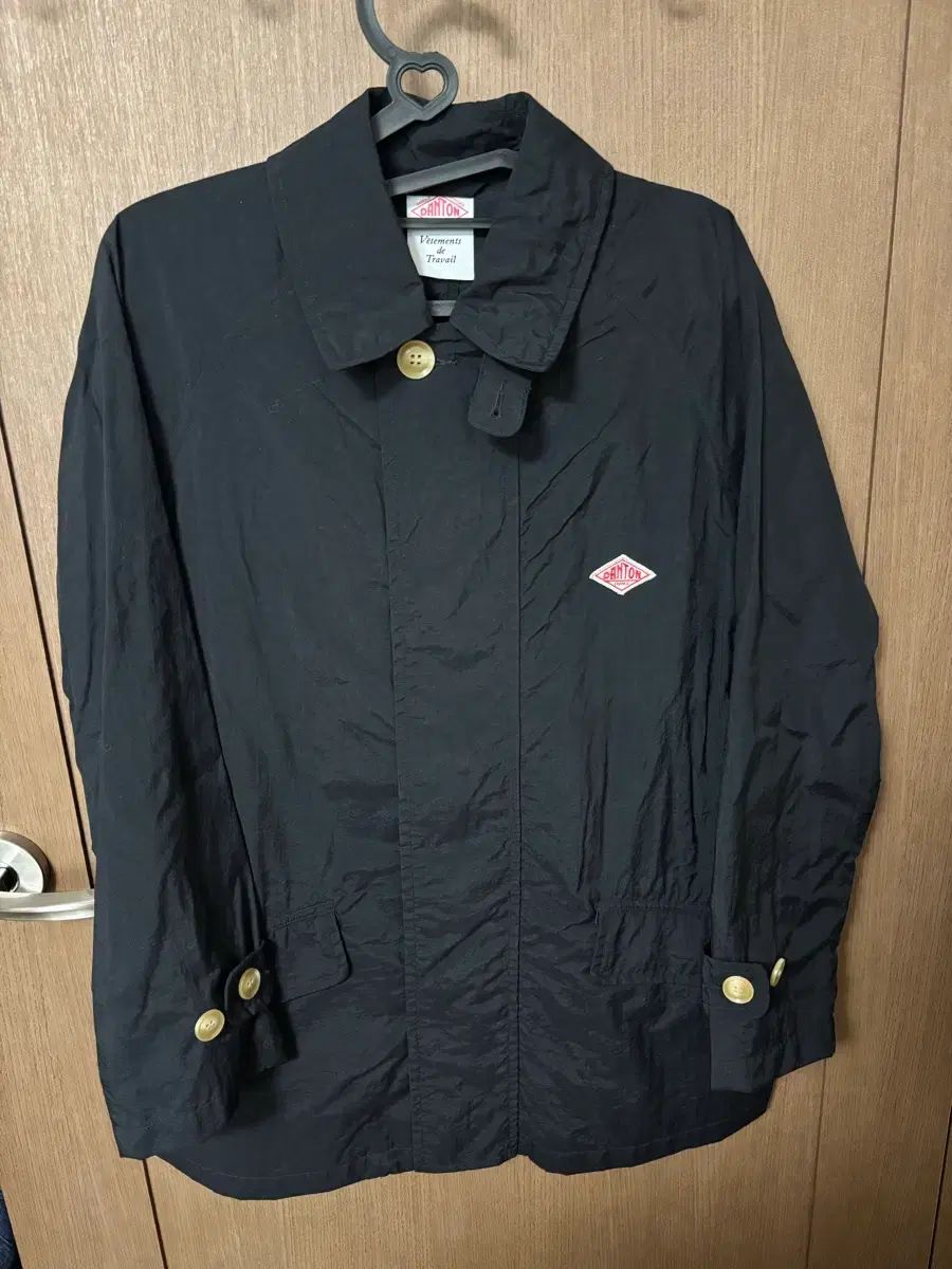 DANTON ダントン ブラック ナイロン コーチ ジャケット 34
