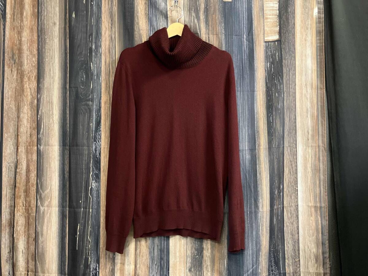 Maison Margiela メゾンマルジェラ 11AW ニット タートルネックニット サイズM カラーワインレッド