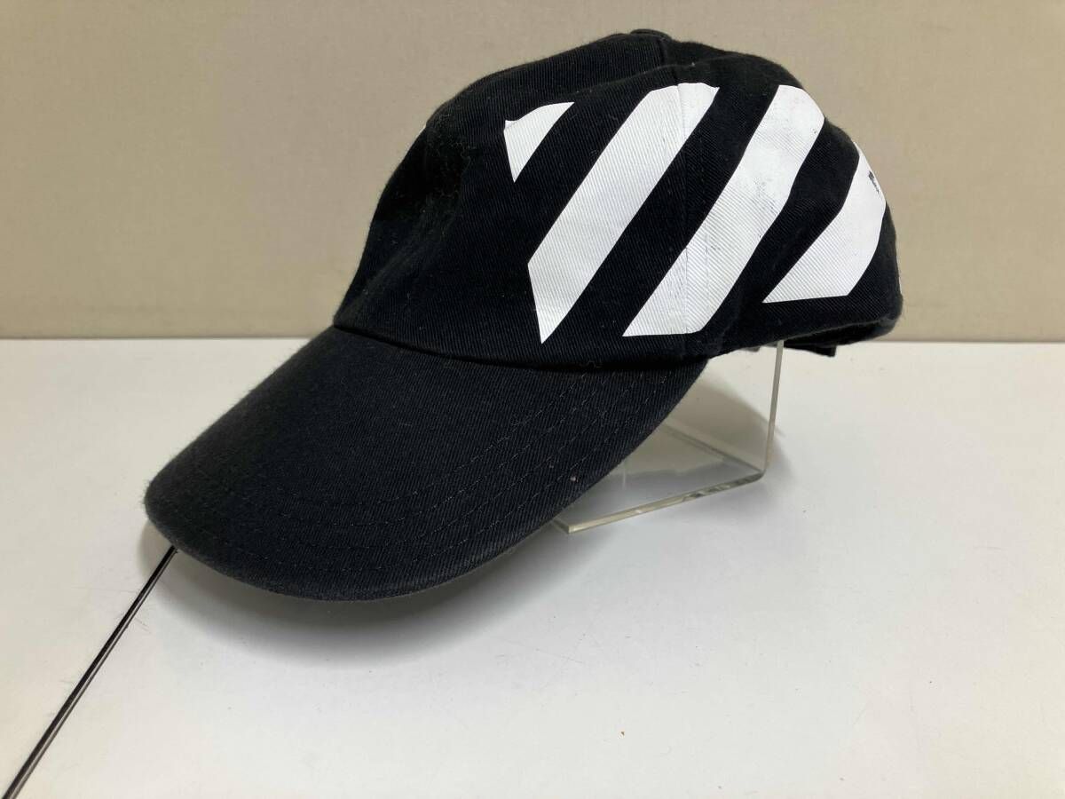 OFF-WHITE DIGA BASEBALL CAP バックストラップキャップ ブラック