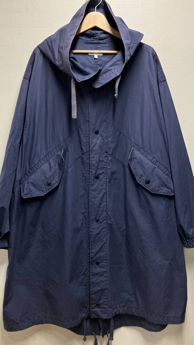 ENGINEERED GARMENTS USA製 モッズ コート M-51 エンジニアード ガーメンツ ロング フーデット ジャケット ネイビー アメリカ製 メンズ L