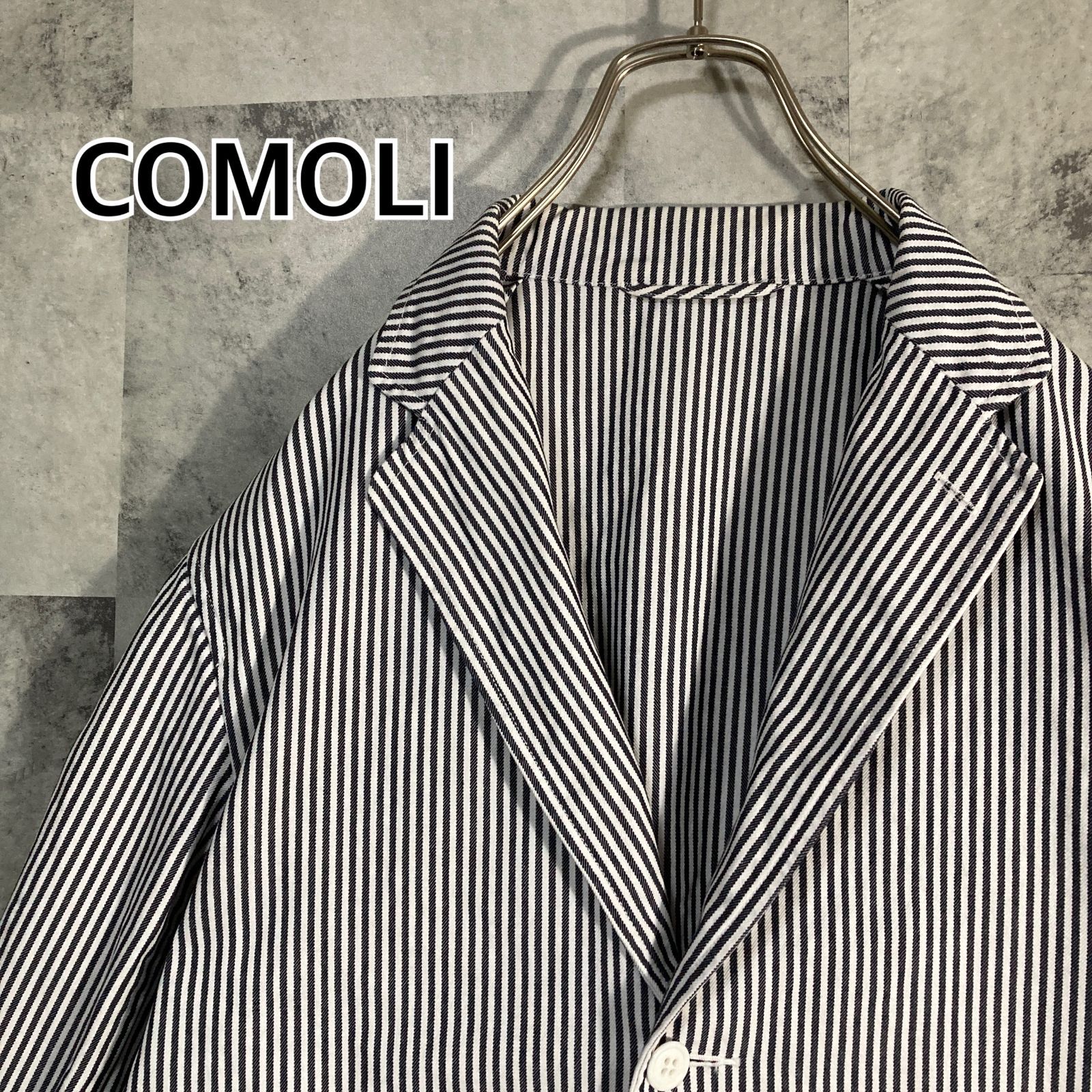 comoli ヒッコリーストライプジャケット 日本製 COMOLI コモリ コットンツイルジャケット ヒッコリーストライプ