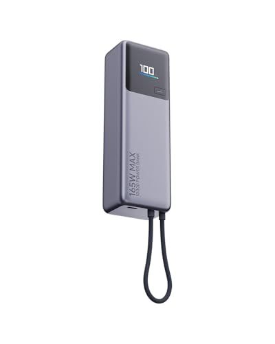 Xiaomi 165W Power Bank 10000【最大出力165W 2台同時超高速充電】USB-Cケーブル内蔵 小型 大容量 本体90W急速充電 カラーディスプレイに充電情報表示 iPhone/iPad/Android各種スマートフォ 3cac5662
