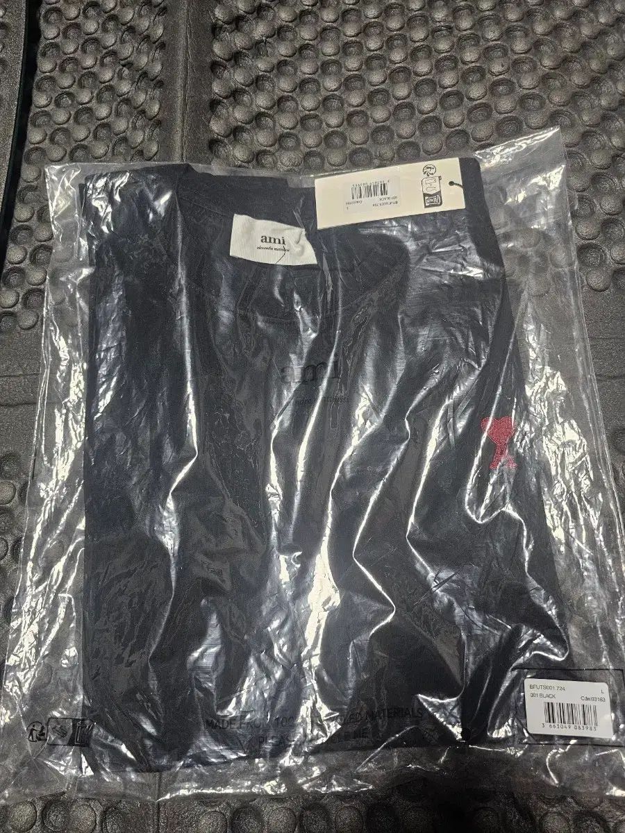 アミ スモール ハート ブラック 半袖 Tシャツ L