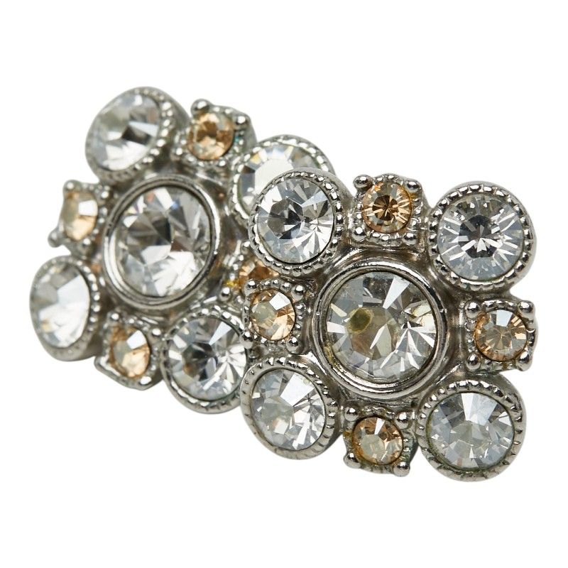 シャネル スタッドピアス A13V シルバー メタル ビジュー レディース CHANEL【1-0271355】