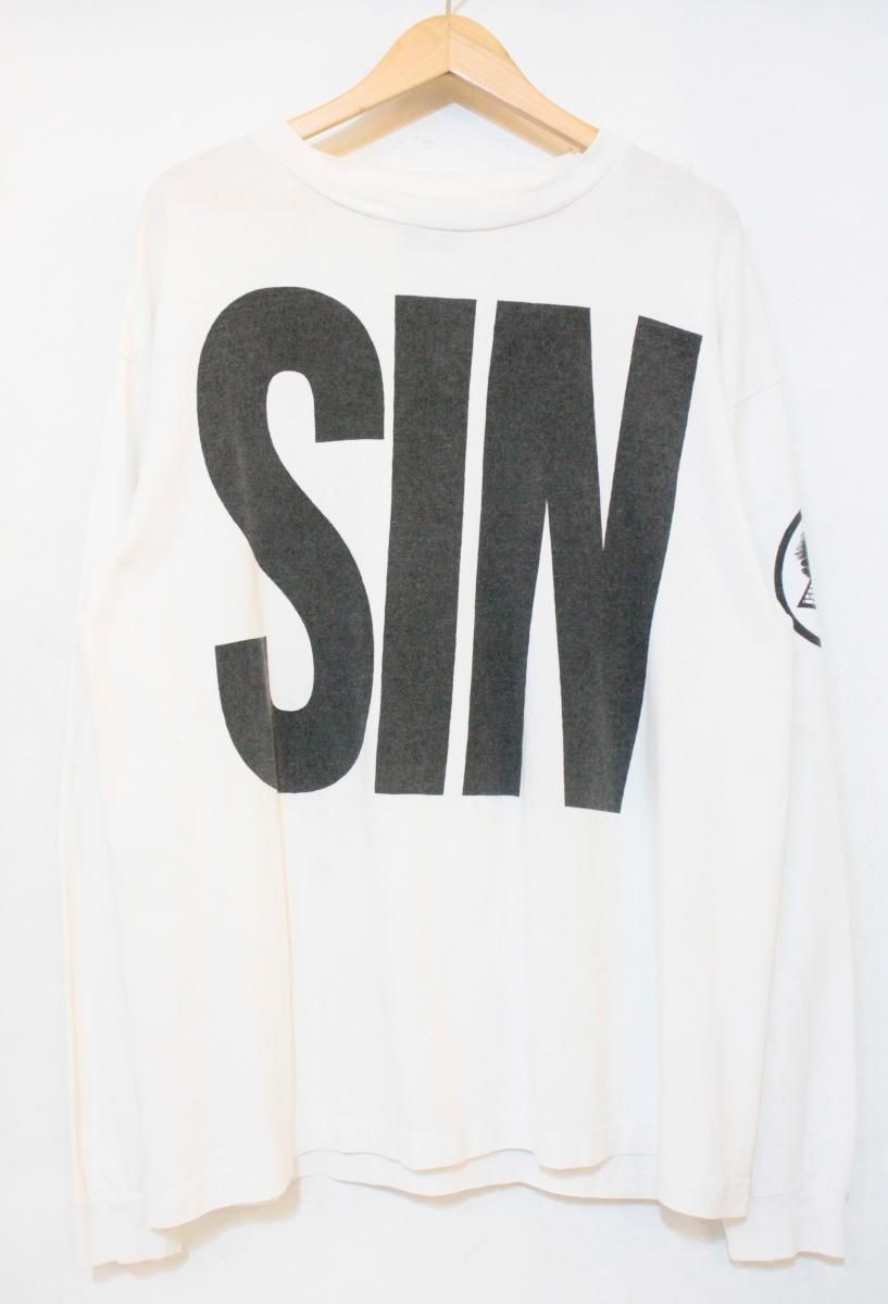 【中古】 SAINT MICHAEL メンズロンT XL SAINT MICHAEL/21AW/LS TEE SIN/XL/白 ホワイト/SM-A21-0000-015
