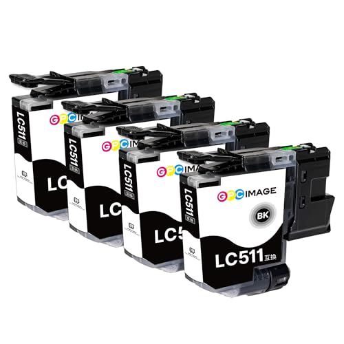 GPC Image LC511-BK 互換インク LC511 黒 4本セット インクカートリッジ LC511BK DCP-J529N DCP-J916N DCP-J929N MFC-J742DN/DWN MFC-J908N MFC-J943D f84e0ecd