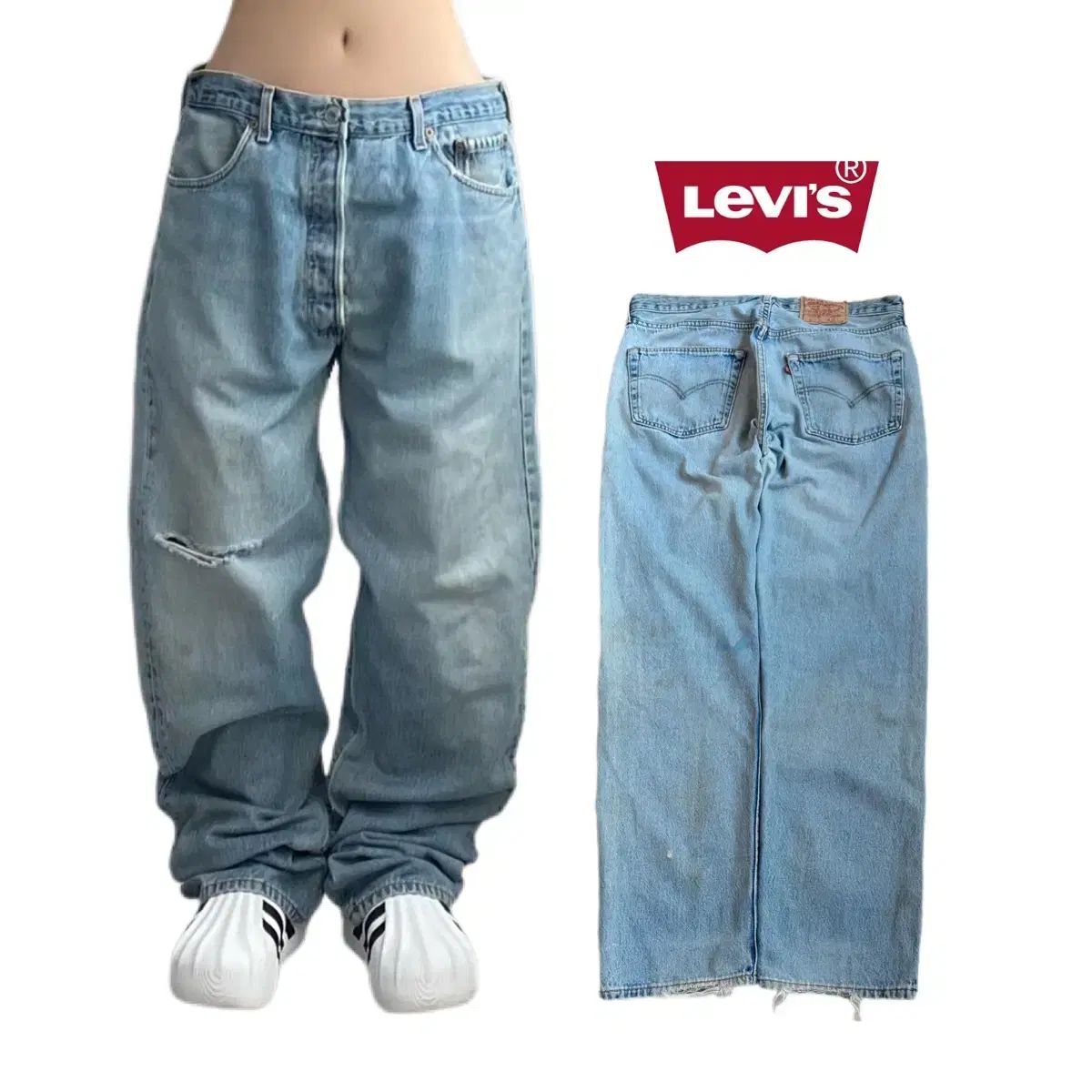 リーバイス 90s 501 USA ウォッシュ デニムパンツ