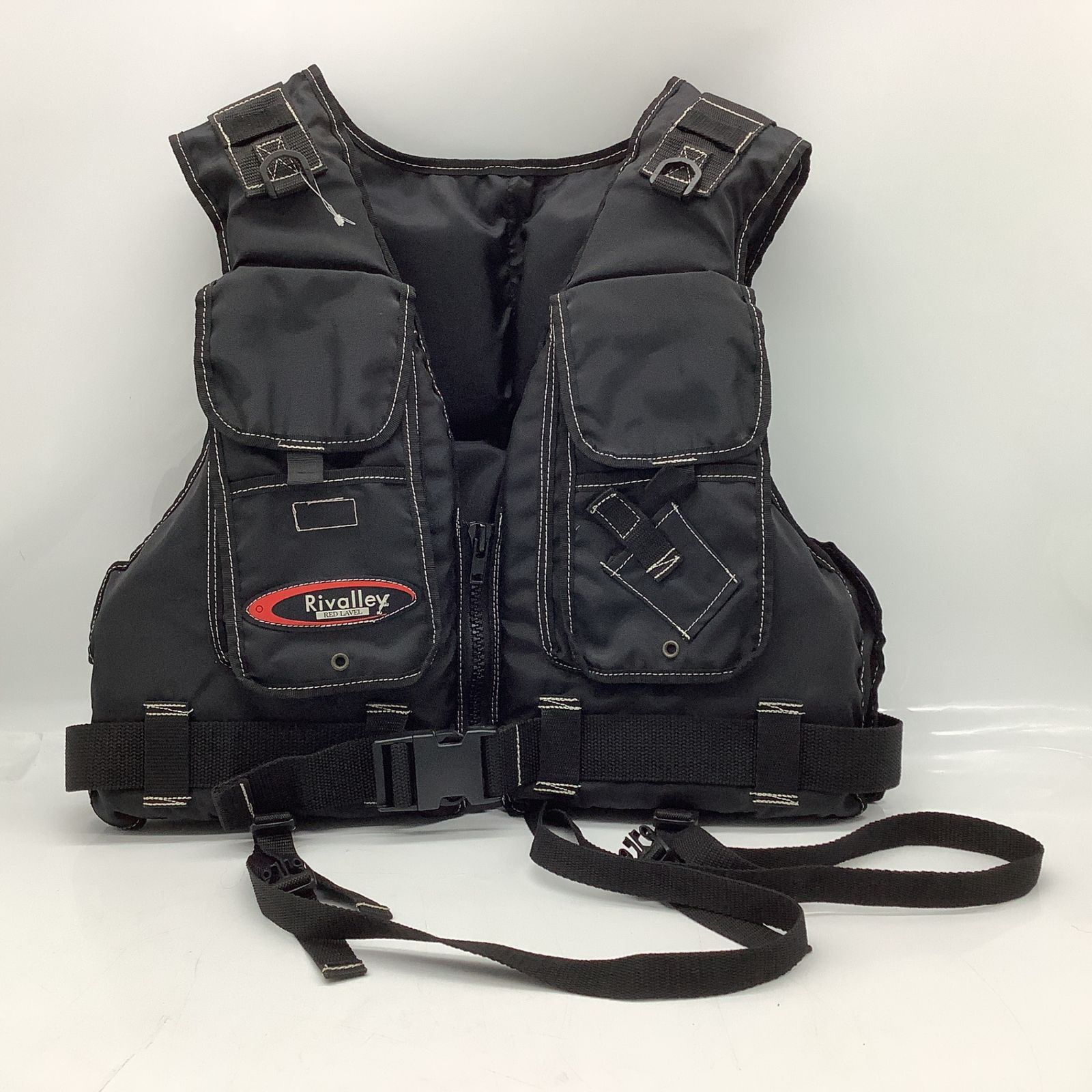 5217 RIVALLEY RED LAVEL リバレイ フローティングベスト ライフジャケット ブラック ナイロン フィッシング用品