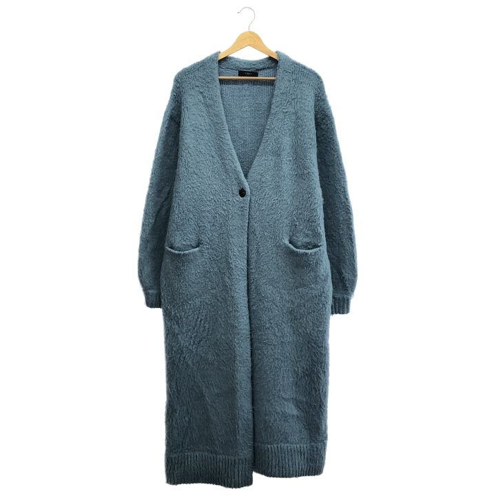 VINCA TOKYO (ヴィンカトーキョー) ロングニットコート 水色 FREE