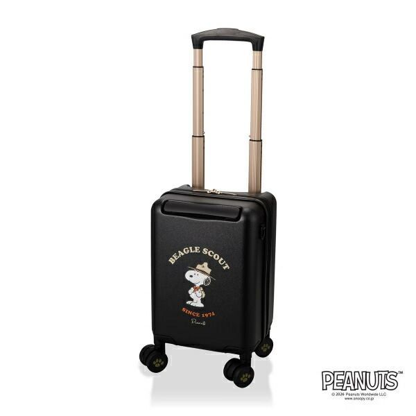 スヌーピー プチキャリー スーツケース 12L ジッパータイプ ブラック SNOOPY