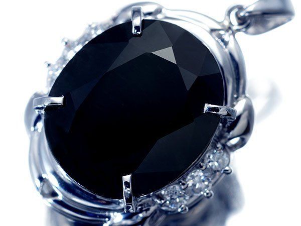 【ジュエリー極】超大粒！濃厚ブルー！天然ブルーサファイア10.86ct＆天然ダイヤモンド0.24ct 高級Pt900ヘッド h8525ur【送料無料】