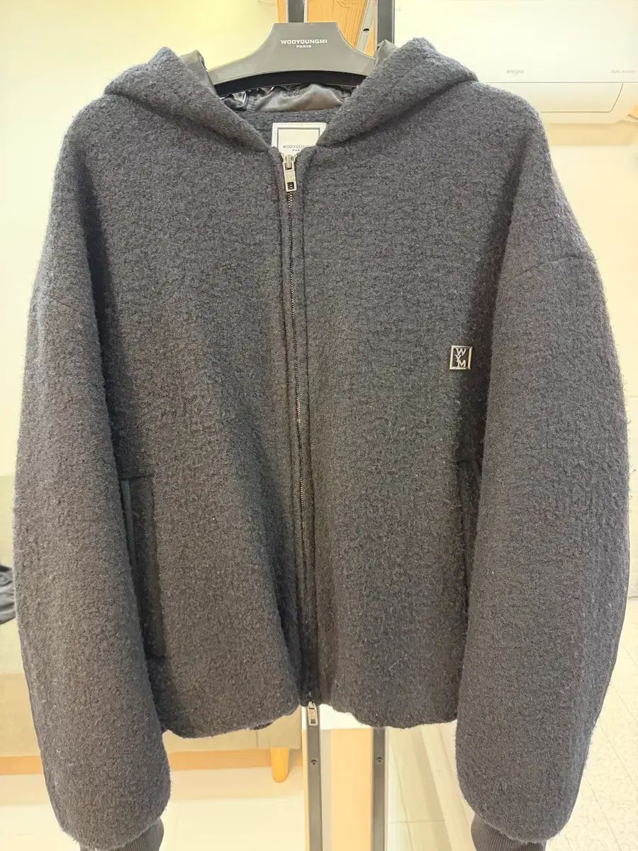 WOOYOUNGMI ウーヨンミ ウールミックス フーデッドジップアップ 50サイズ