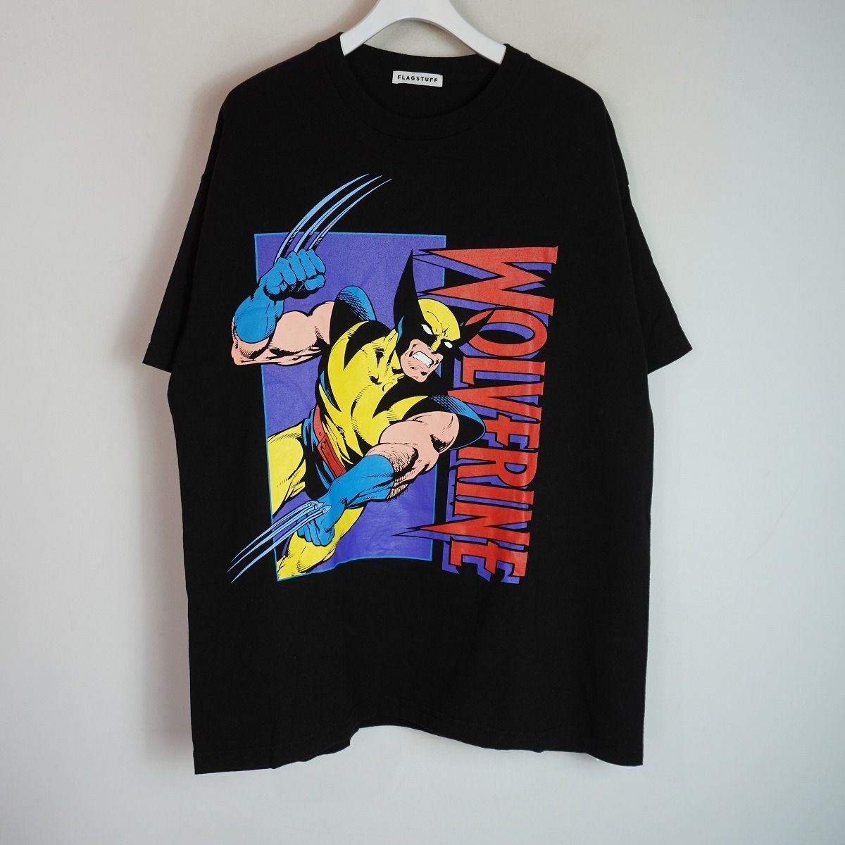 F-LAGSTUF-F フラグスタフ × MARVEL マーベル WOLVERINE TEE ウルヴァリン Tシャツ 半袖 カットソー FS1584 黒 1122P★4
