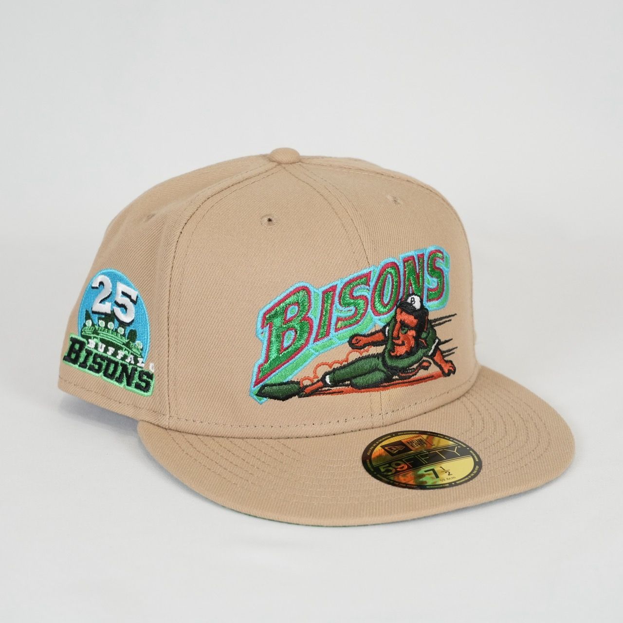 【新品】バッファロー・バイソンズ New Era Buffalo Bisons 59Fifty Fitted - Super Shock Drop 7 1/2 (59.6cm) ニューエラ 59FIFTY キャップ MLB 限定
