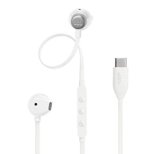 ☆新品☆JBL TUNE 305C 有線インイヤーイヤホン ハイレゾ 96 kHz/24 bits プリセットEQ USB Type-C 12.5mmダイナミックドライバー オープンタイプイヤホン マイク内蔵 フラットケーブル (ホワイト) 93fe0ad9